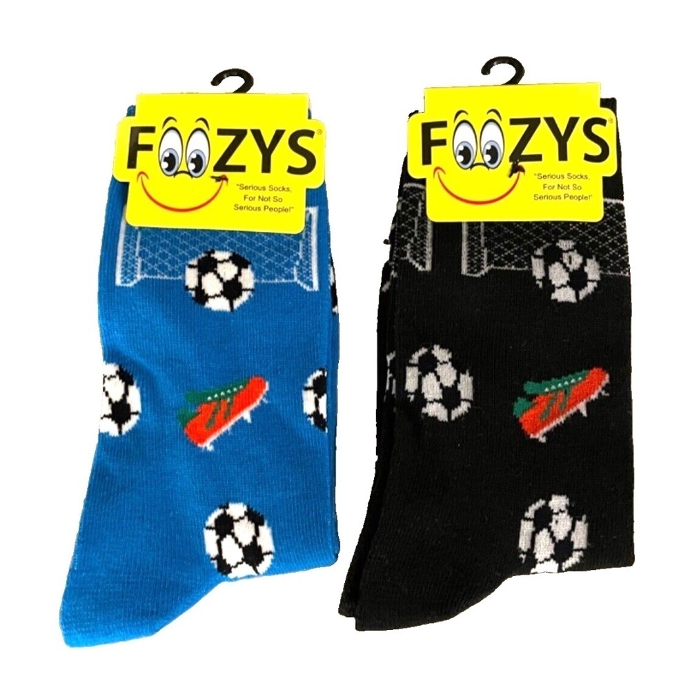 Foozys Women's Crew Socks: 2 Pair Set; Soccer; Women's Size 9-11